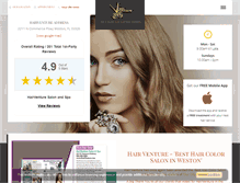 Tablet Screenshot of hairventure.com